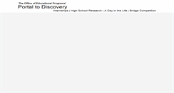 Desktop Screenshot of portaltodiscovery.org