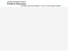 Tablet Screenshot of portaltodiscovery.org